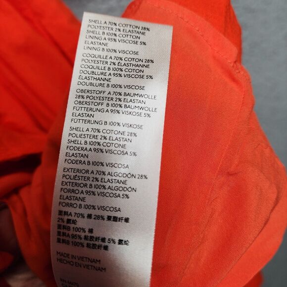 ANTHROPOLOGIE Women's Medium MAEVE Red Orange NWT Sweetheart Mini Dress - Picture 13 of 16